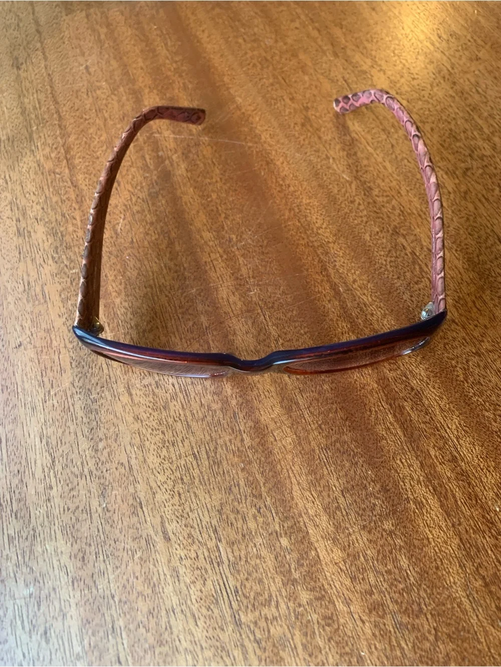 Roberto Cavalli Burgundy Frame with Pink Pattern Temples Glasses - Picture 5 of 5
